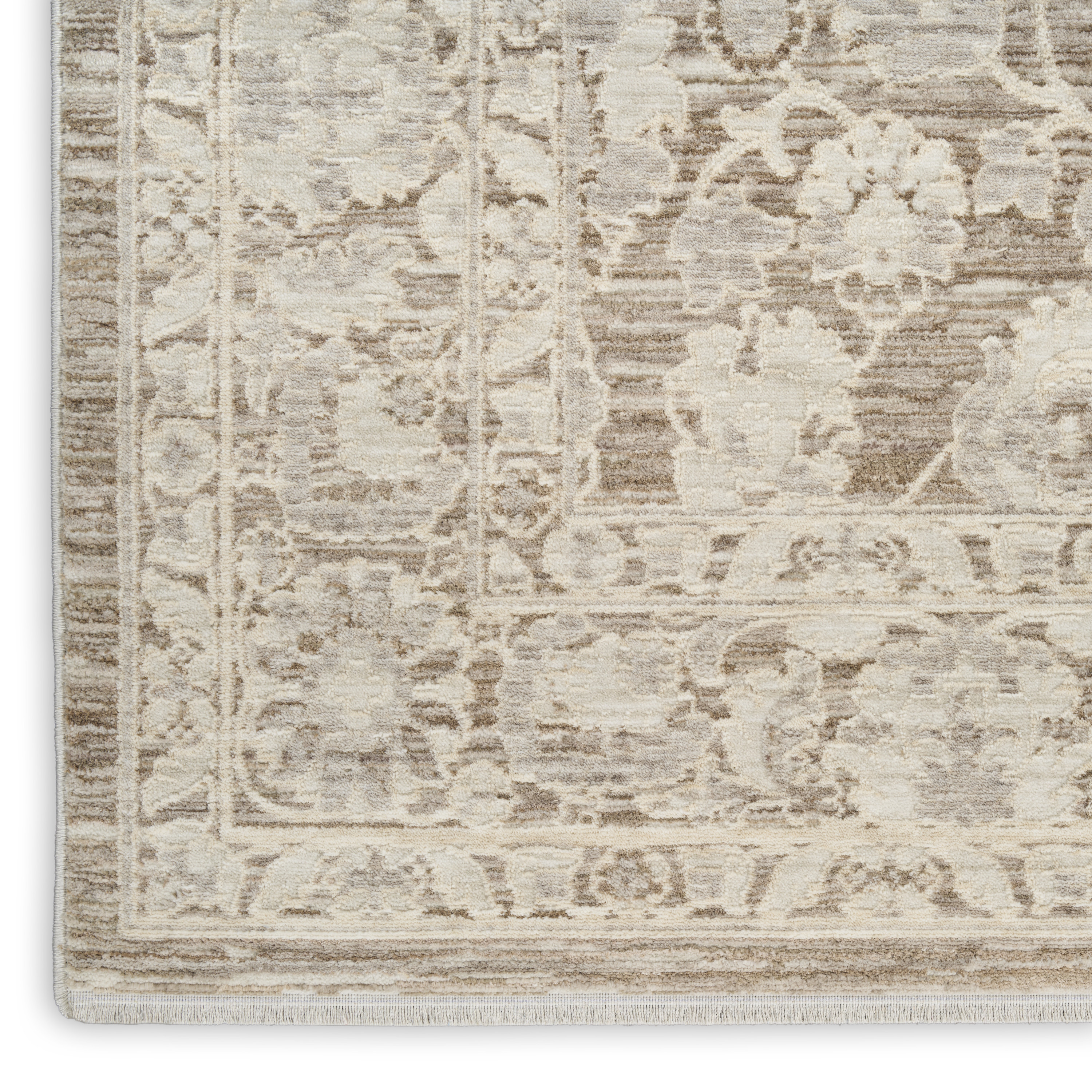 Nourison Shadows 3'11" x 5'11" Ivory Mocha Vintage Indoor Rug