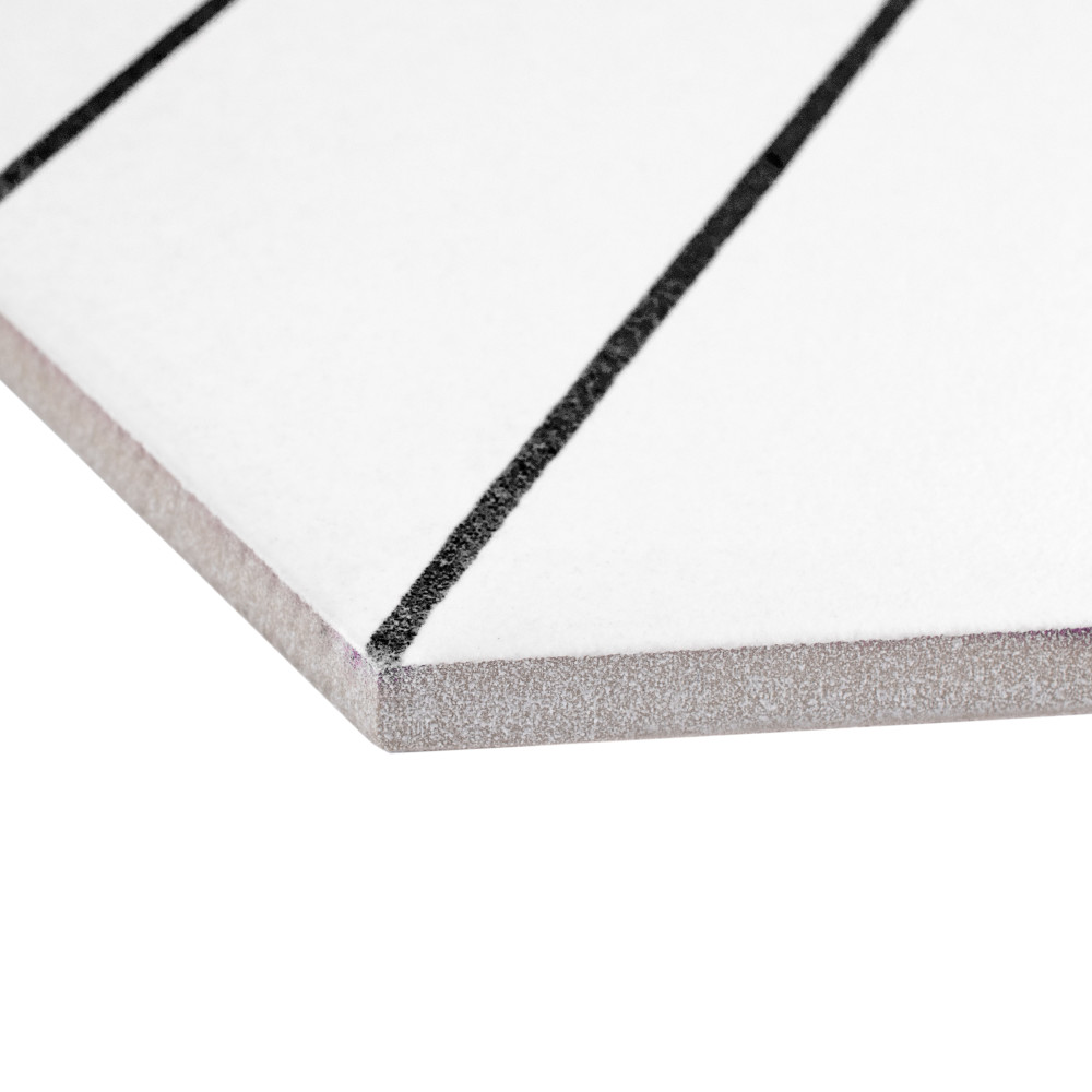 Porto Savona Hex Black 8-5/8 in. x 9-7/8 in. Porcelain Floor and Wall Tile