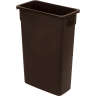 Carlisle, TrimLine, 23 gal, Polyethylene, Brown, Rectangle, Receptacle
