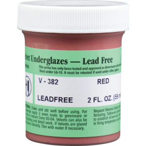 Velvet Underglaze, 2 oz, Red V-382