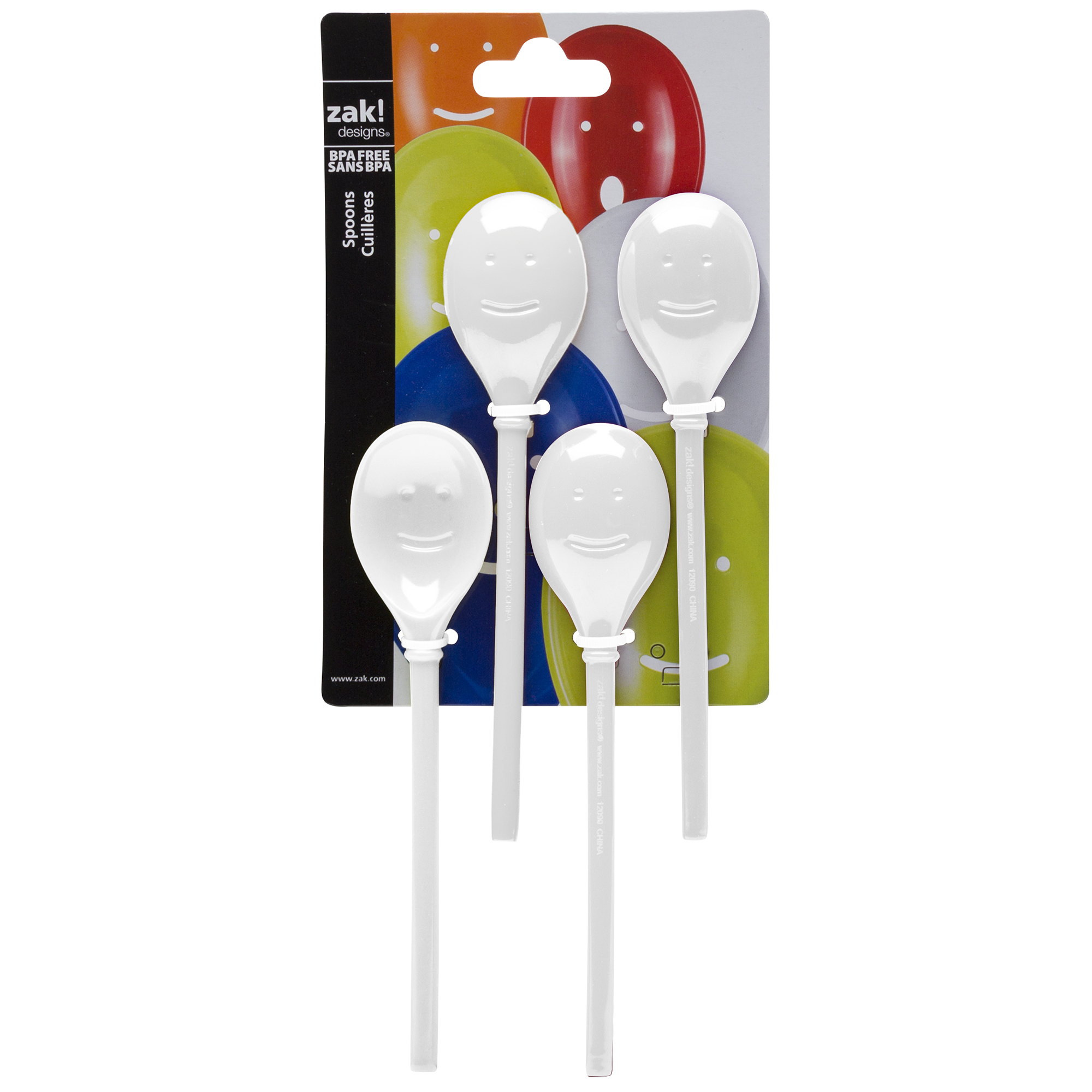 Happy Spoons Slotted Spoons, Eggshell White, 4-piece set slideshow image 1 Happy Spoons Slotted Spoons, Eggshell White, 4-piece set slideshow image 1