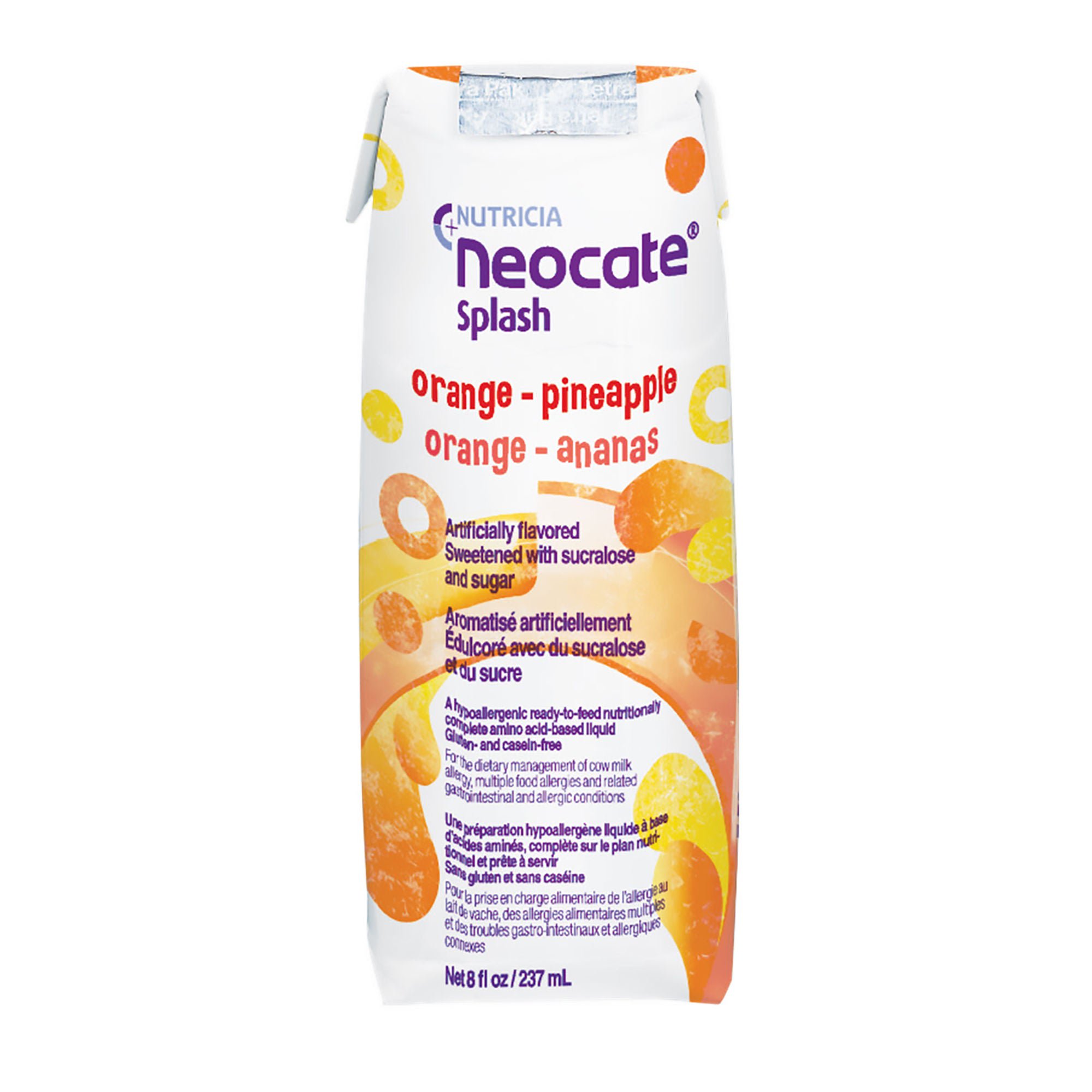 Neocate® Splash Amino Acid–based Liquid, Orange-Pineapple, 8-oz carton
