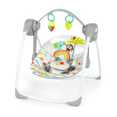 Bright Starts Playful Paradise Portable Compact Baby Swing with Toys, Unisex, Newborn + - image 3 of 18