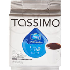 Tassimo Maxwell House Cafe House Blend Medium Roast Coffee T-Discs, Single Cup, 16 ct Pack