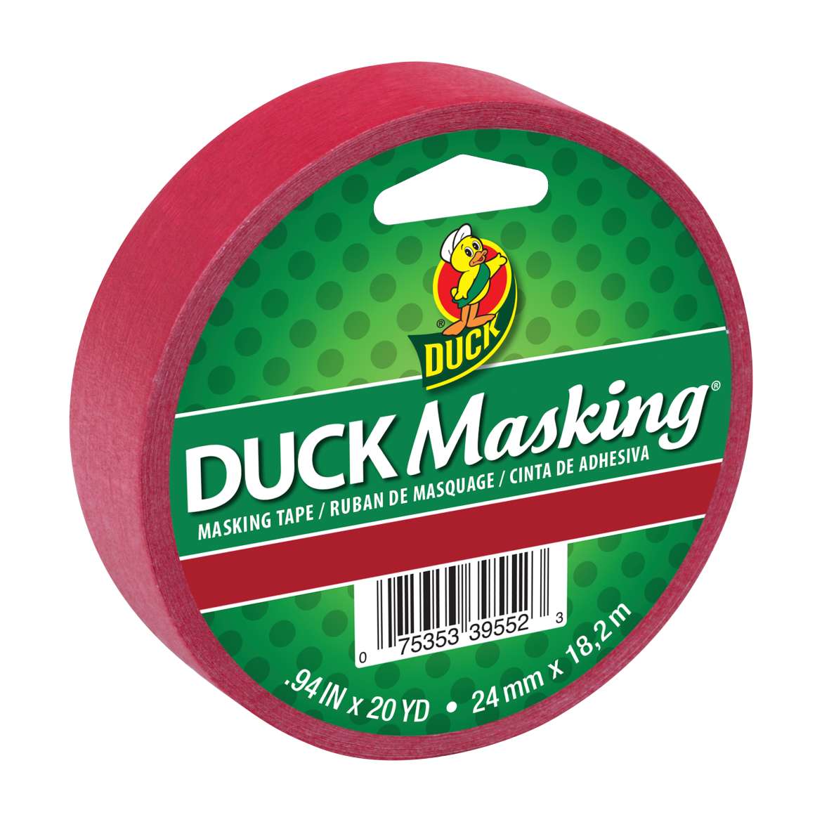Duck Masking® Brand Masking Tape - Red, .94 in. x 20 yd.