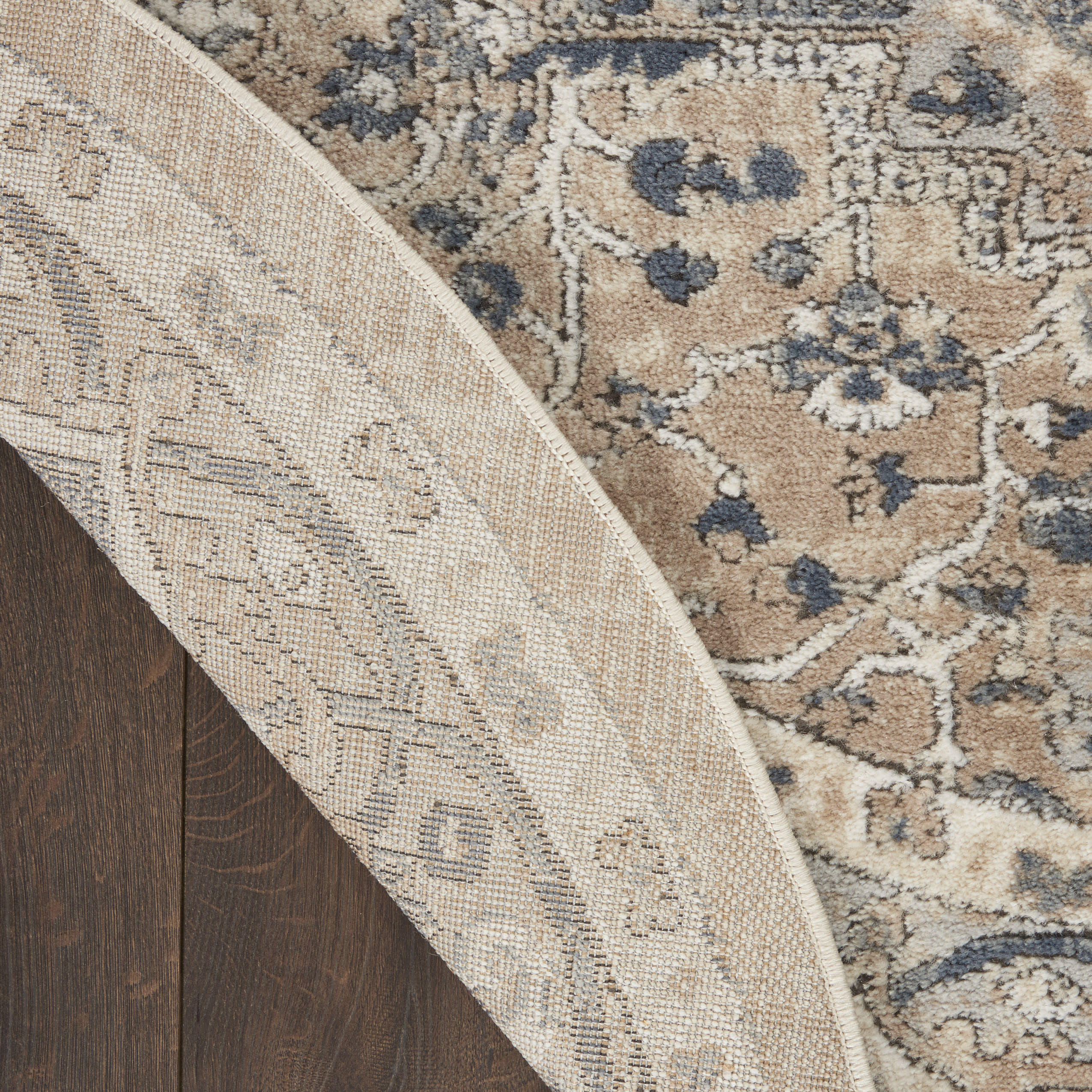 Nourison Quarry 6' x 9' Oval Beige Grey Farmhouse Indoor Rug