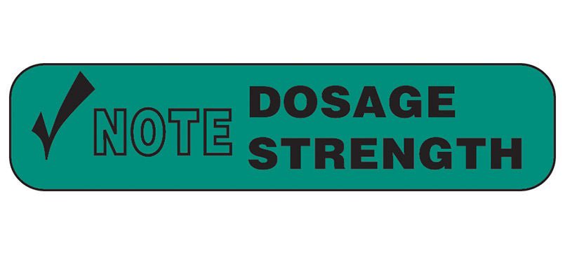 Barkley® "Dose Strength" Advisory Label, 1.6 x 0.4 Inch