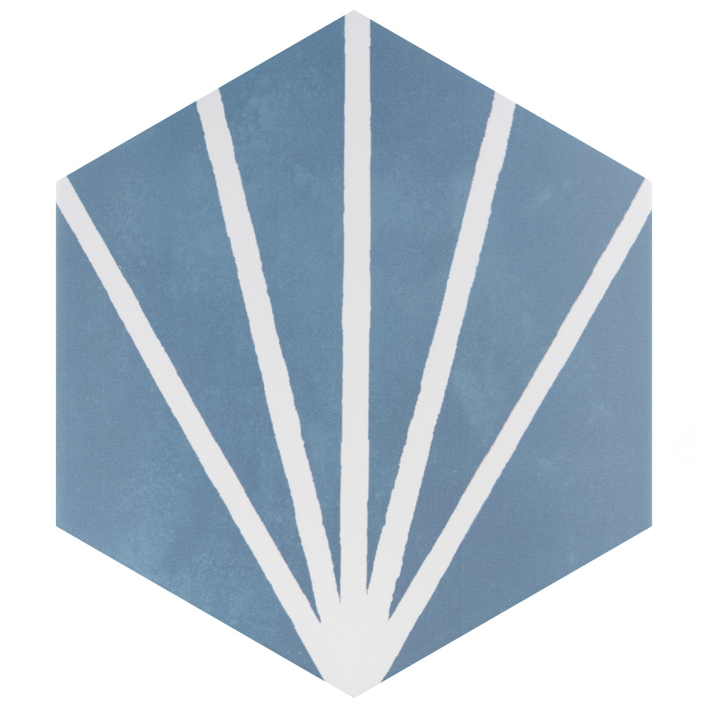 Horizon Dusk Hex Azul 7-3/4 in. x 9 in. Porcelain Floor and Wall Tile