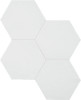 Gemstone White 6×7 Hexagon Field Tile Glossy