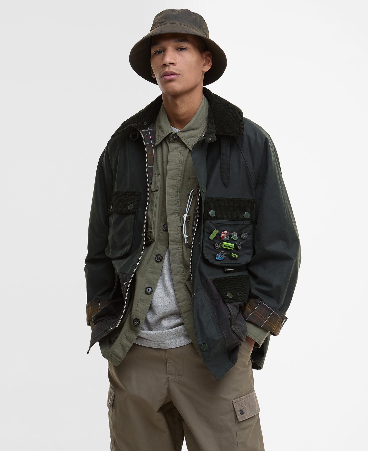 Giacca cerata Bedale oversize Barbour x Crocs image number 0