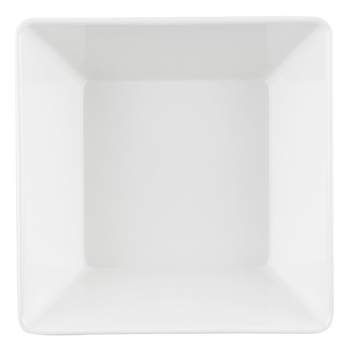 Medium square melamine cubic display bowl in black