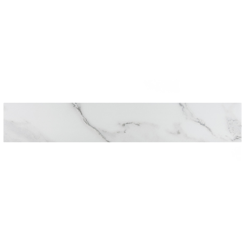 Tinos White 3-1/8 in. x 17-3/8 in. Porcelain Floor and Wall Tile