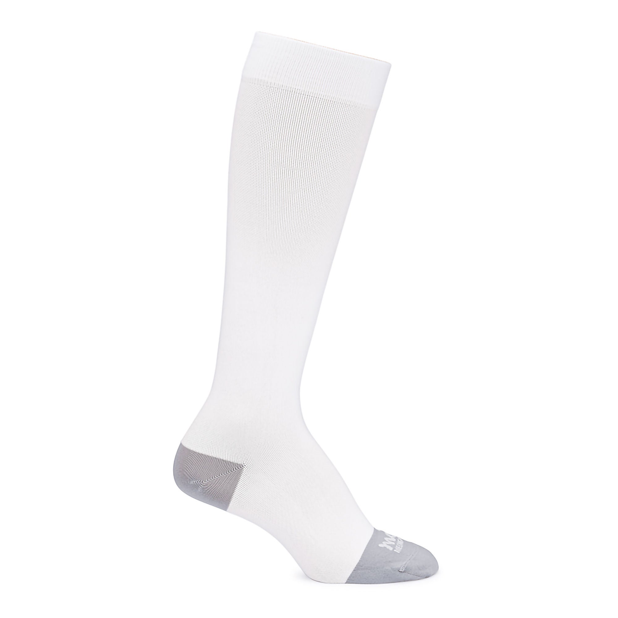 Maternity Compression Socks Motif Medical Knee High Large White / Gray Closed Toe