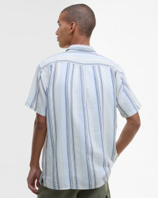 Westsand Striped Short-Sleeved Shirt Bleached Blue