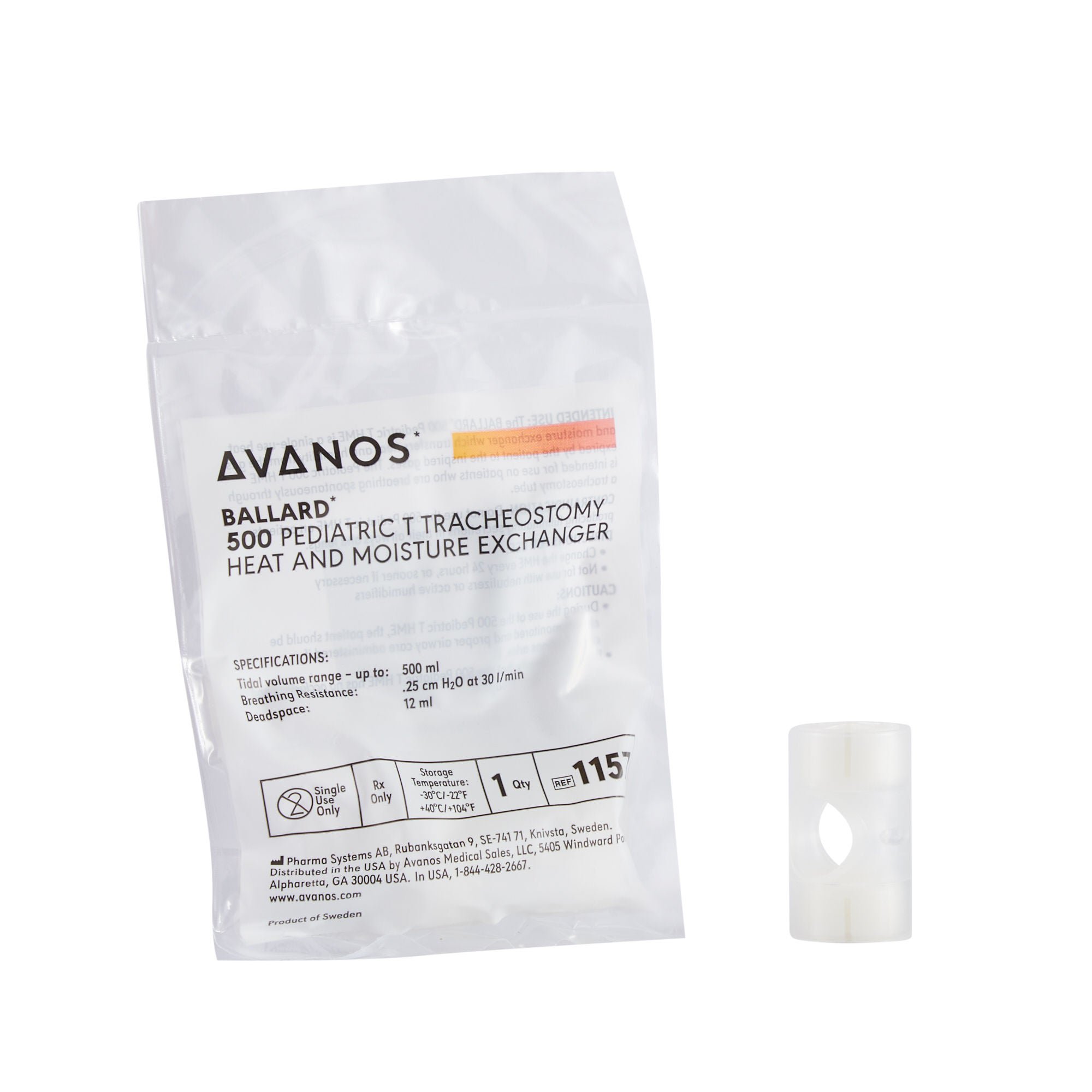 Ballard® Pediatric Tracheostomy Heat and Moisture Exchanger