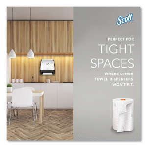 KIM47035, Kimberly Clark, Scott Pro Slimroll, 580ft Roll Towel, 1 ply, White