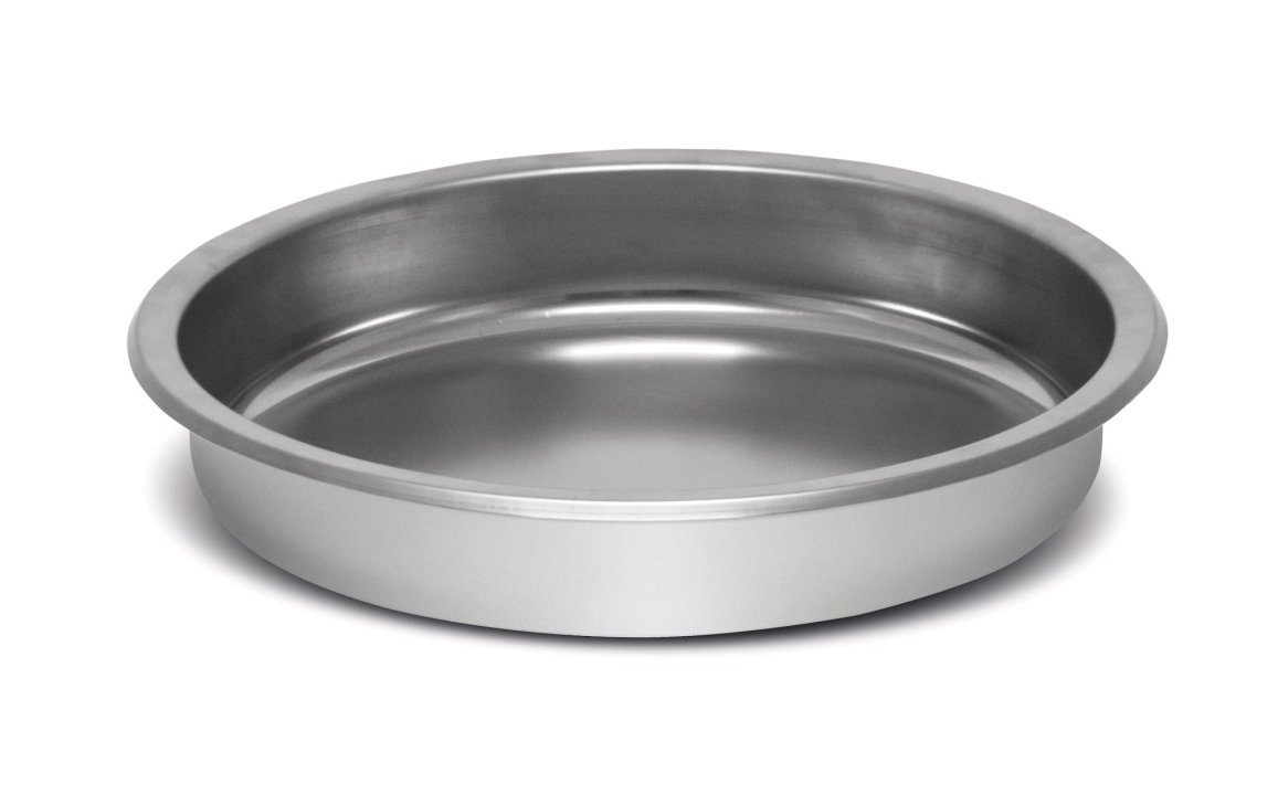 Cubeta redonda de acero inoxidable.