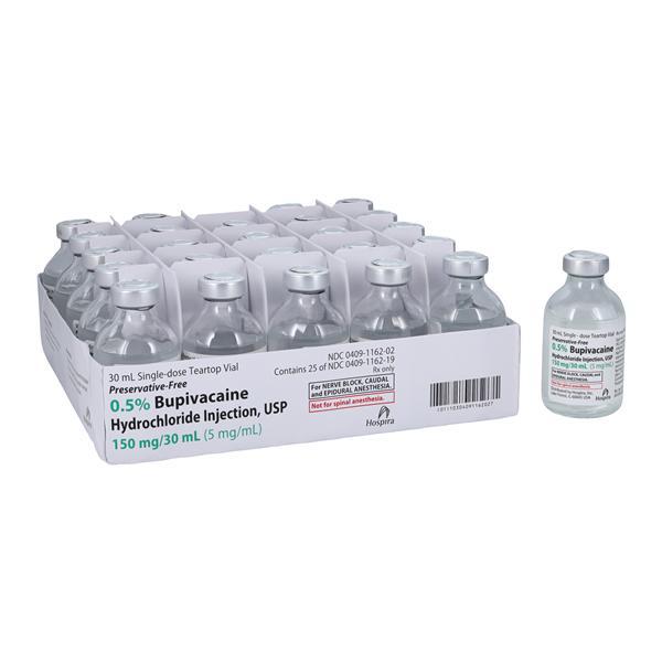 Bupivacaine HCl Injection 0.5% Preservative Free SDV 30mL 25/Box