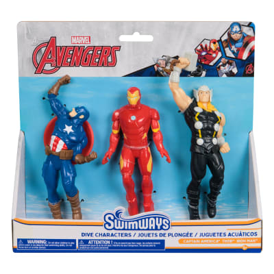 SwimWays Marvel Avengers Dive Character 3-Pack, Swimming Pool Accessories & Kids Pool Toy, Avengers Toys, Weighted Figures, Marvel Pool Party Favors & Games for Kids Ages 5 & Up