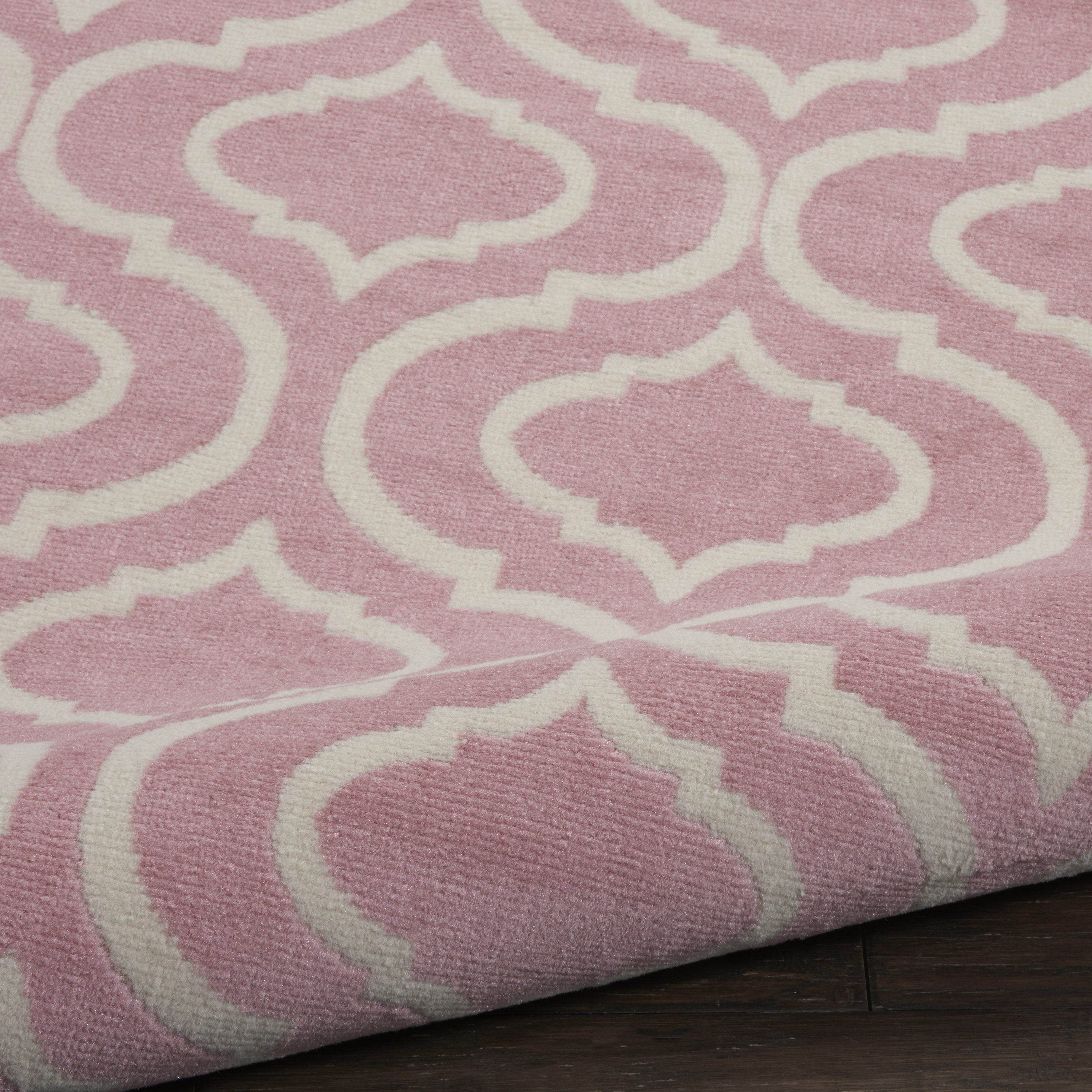 Nourison Jubilant 5'3" x Round Pink Contemporary Indoor Rug