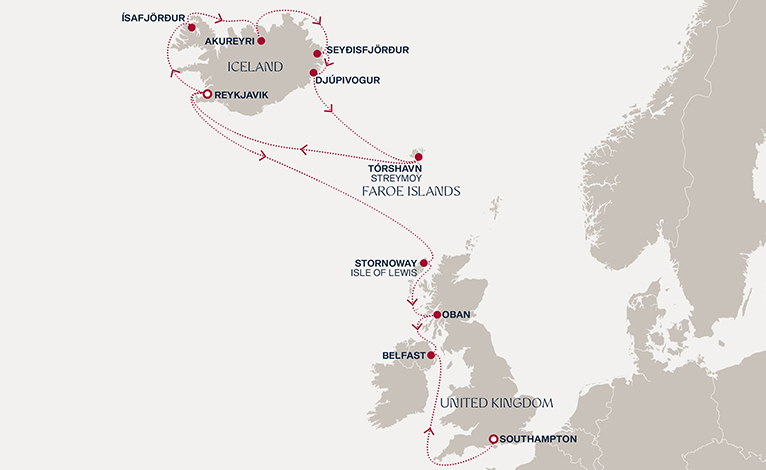 Itinerary map