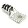 Copper One-Hole Lug, Standard  Barrel, Peep Hole, Max 35kV, Wire Size 2/0 AWG, Black