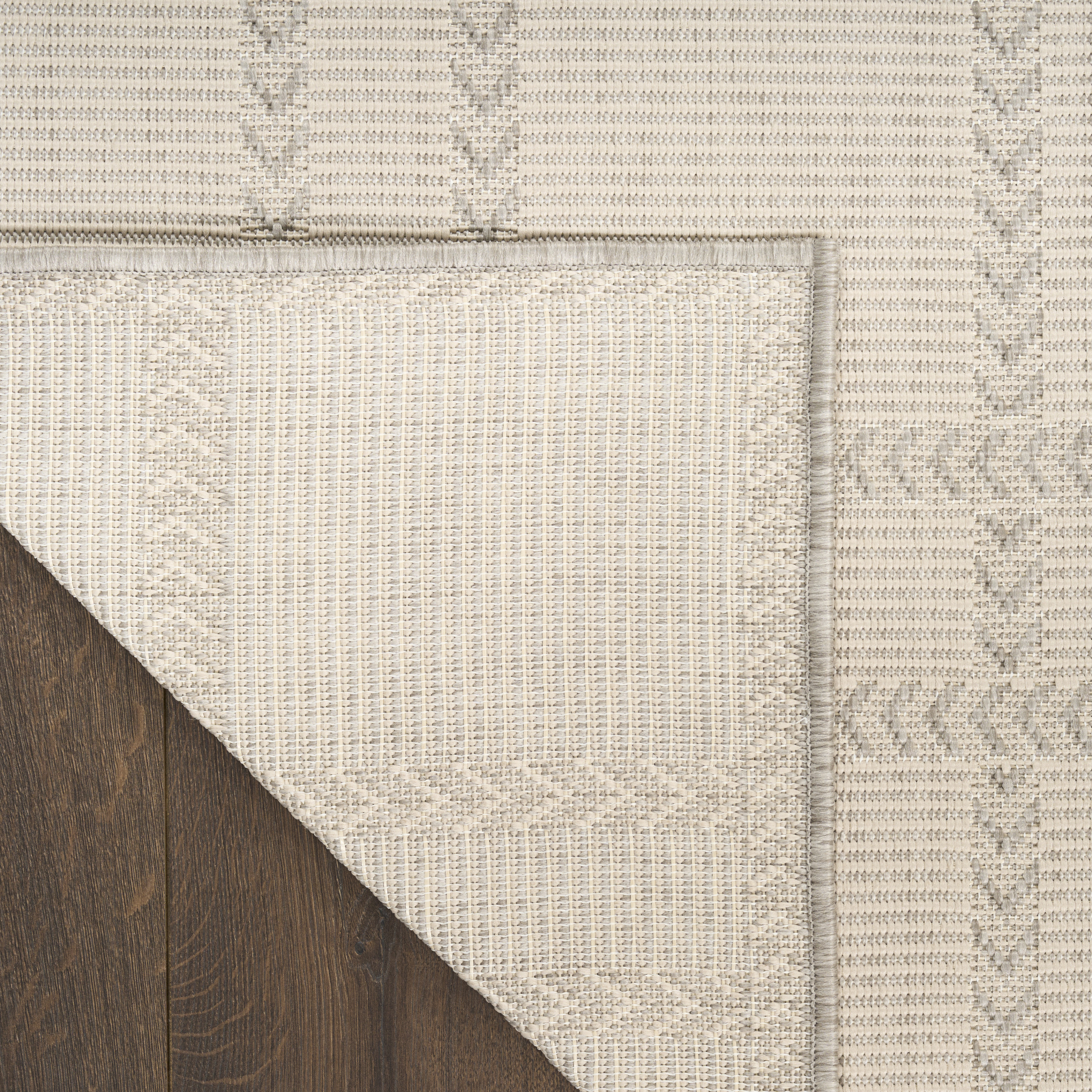 Nourison Horizon Indoor/Outdoor 4' x 6' Grey Modern Rug