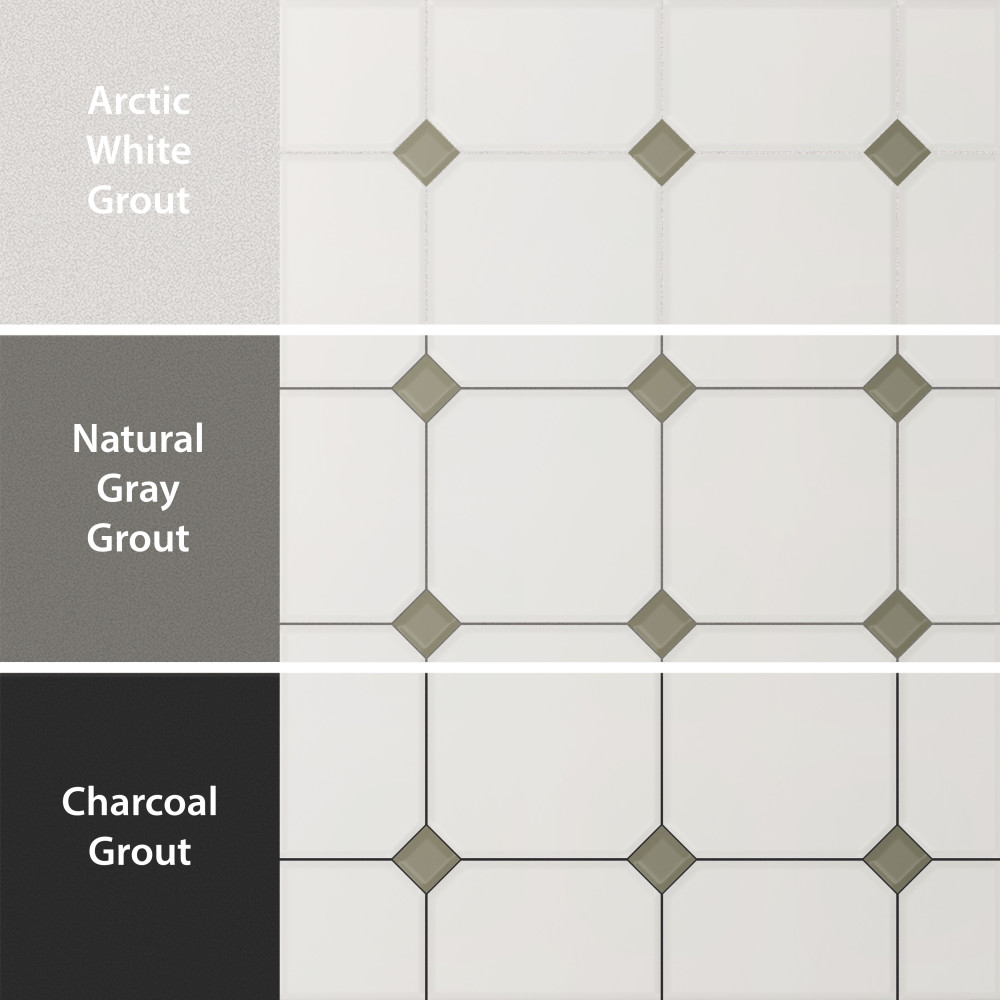 Vaudeville Octagon Nacar with Taco Oliva 7-7/8 in. x 7-7/8 in. Porcelain Floor and Wall Tile