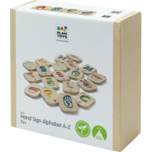 Wooden Hand Sign Alphabet A-Z Tiles