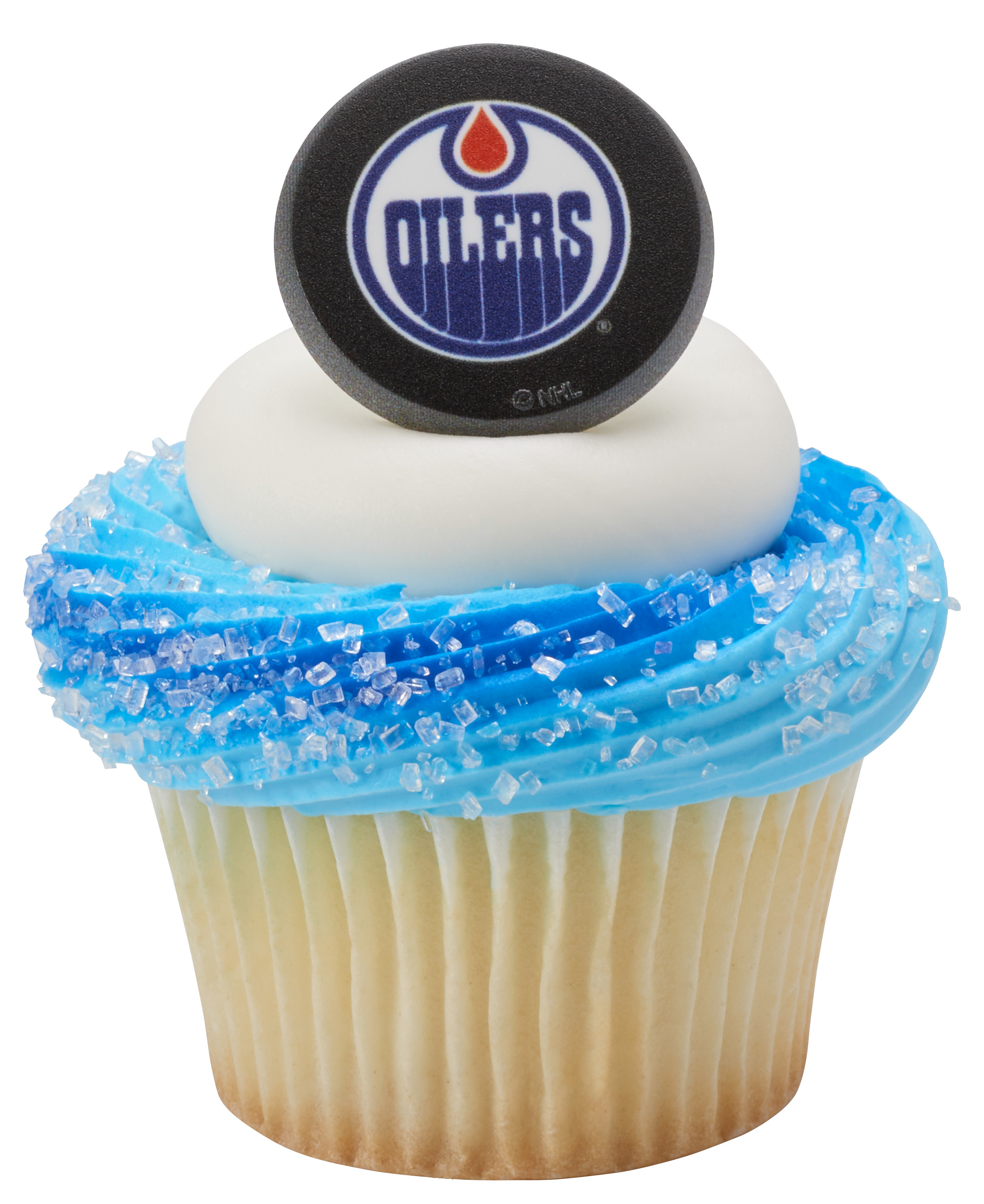 Nhl Edmonton Oilers Center Ice Cupcake Rings DecoPac