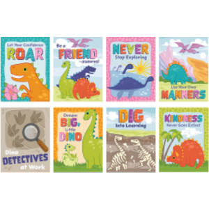 Dino Quest Mini Poster Set, 8 Posters