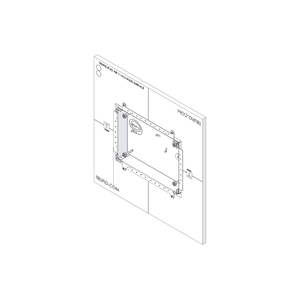 MOUNTING PLATFORM | IPAD AIR11-A16 SOLID SURFACE 1/2" MOUNTING PLATFORM - USED FOR WOOD, STONE, SOLID SURFACE INSTALLATION