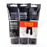 Liquitex BASICS Acrylic Paint Black & White 118 mL Tubes Set of 3