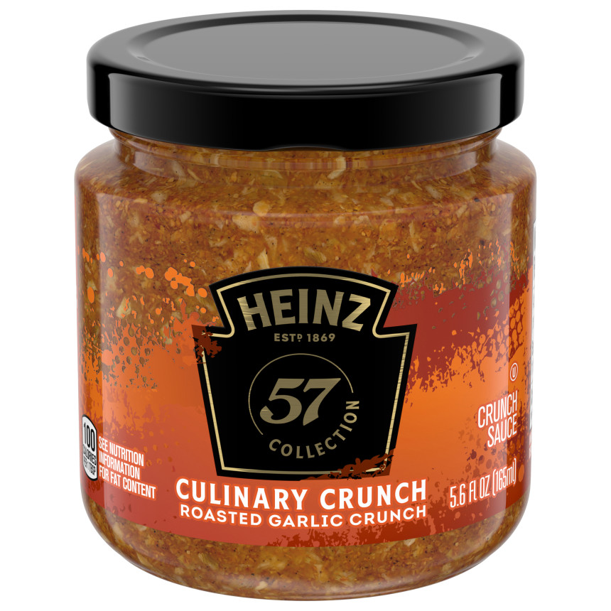 Heinz 57 Collection Culinary Crunch Roasted Garlic Crunch Sauce 5.6 fl oz image 
