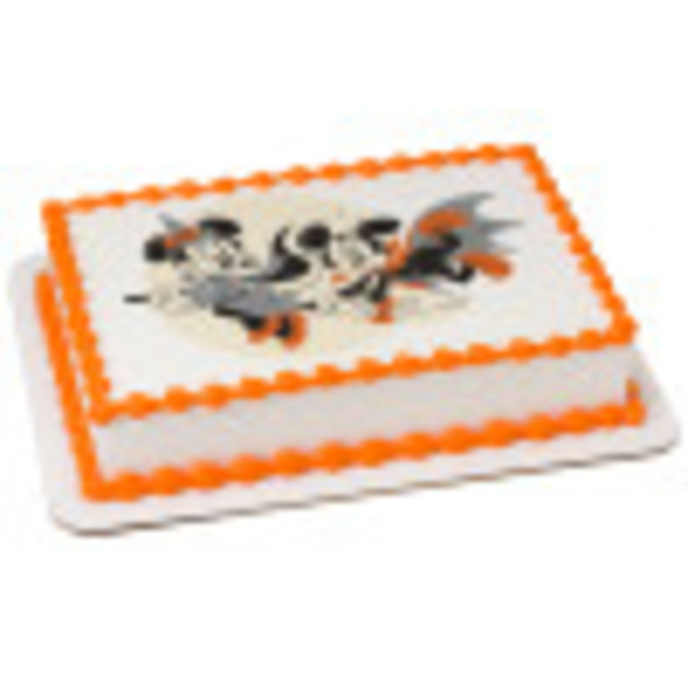 Image Cake Mickey Mouse and Minnie Mouse Happy Halloween
