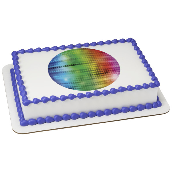 Neon Disco Round PhotoCake® Edible Image®