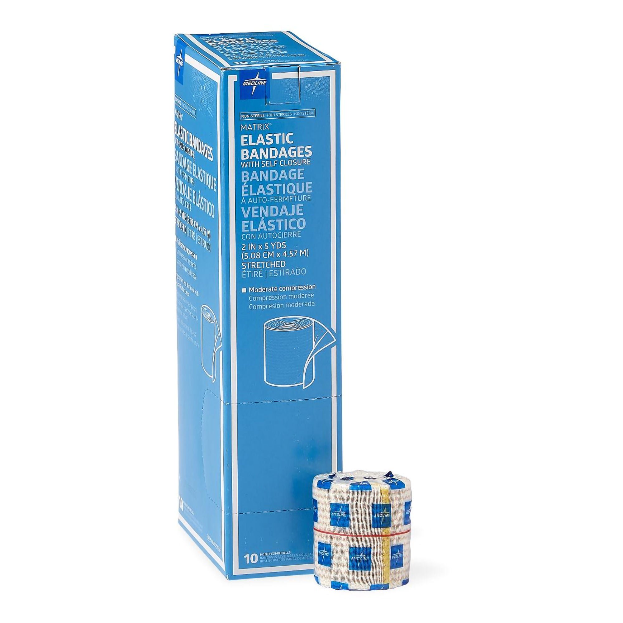 Matrix Double Hook-and-Loop closure Elastic Bandage, 2 Inch x 5 Yard