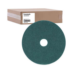Boardwalk,  Heavy-Duty Scrubbing Round Floor Pad, 19", Green