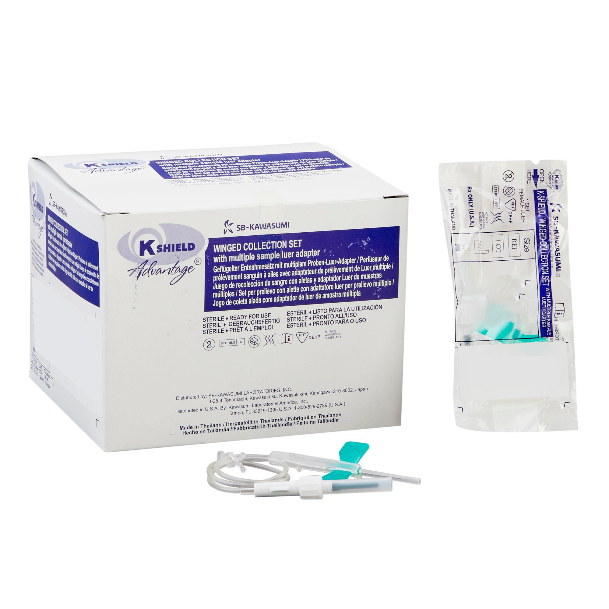 K-Shield® Advantage Blood Collection Set, 23 Gauge, ¾-inch needle length