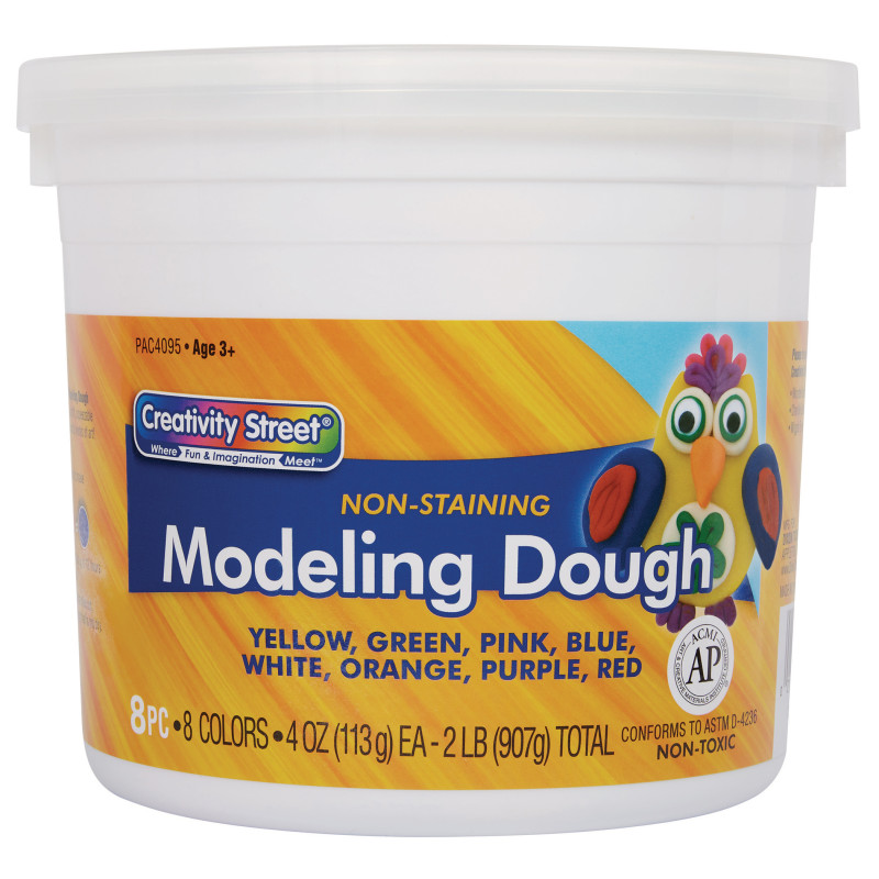 Modeling Dough, 8 Assorted Colors, 4 oz. Per Piece, 8 Pieces