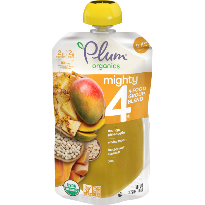 Blends Mango & Pineapple, White Bean, Butternut Squash, Oats Tots Pouch