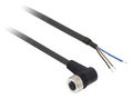 OsiSense XZ Series Pre-Wired Connector Polyurethane Insulation 4A 10 to 30V dc 3-Pin Female to M12 5.2 mm O.D. 2 m L
