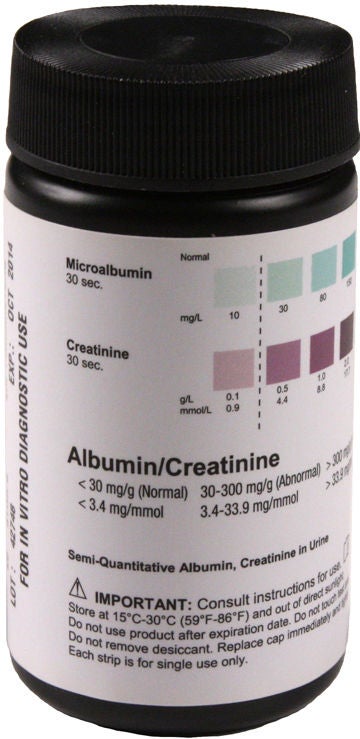 General Chemistry Reagent AimStrip® Microalbumin / Creatinine CLIA Waived For Visual Read Only 25 Tests