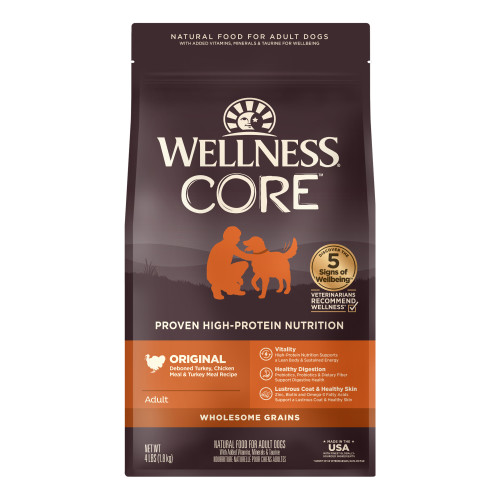 Wellness CORE Wholesome Grains Original Turkey & Chicken Front packaging