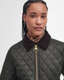 Beadnell Fitted Quilted Jacket Sage-Ancient