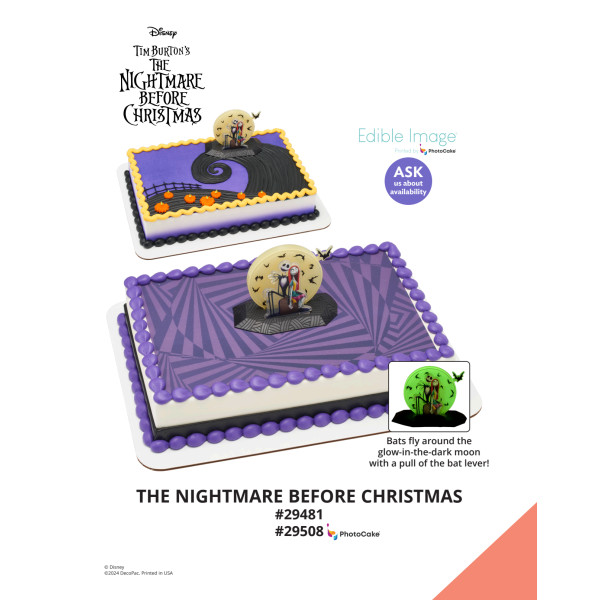 Disney Tim Burton's The Nightmare Before Christmas The Magic of Cakes® PhotoCake® Enhanced Background and Icing Page