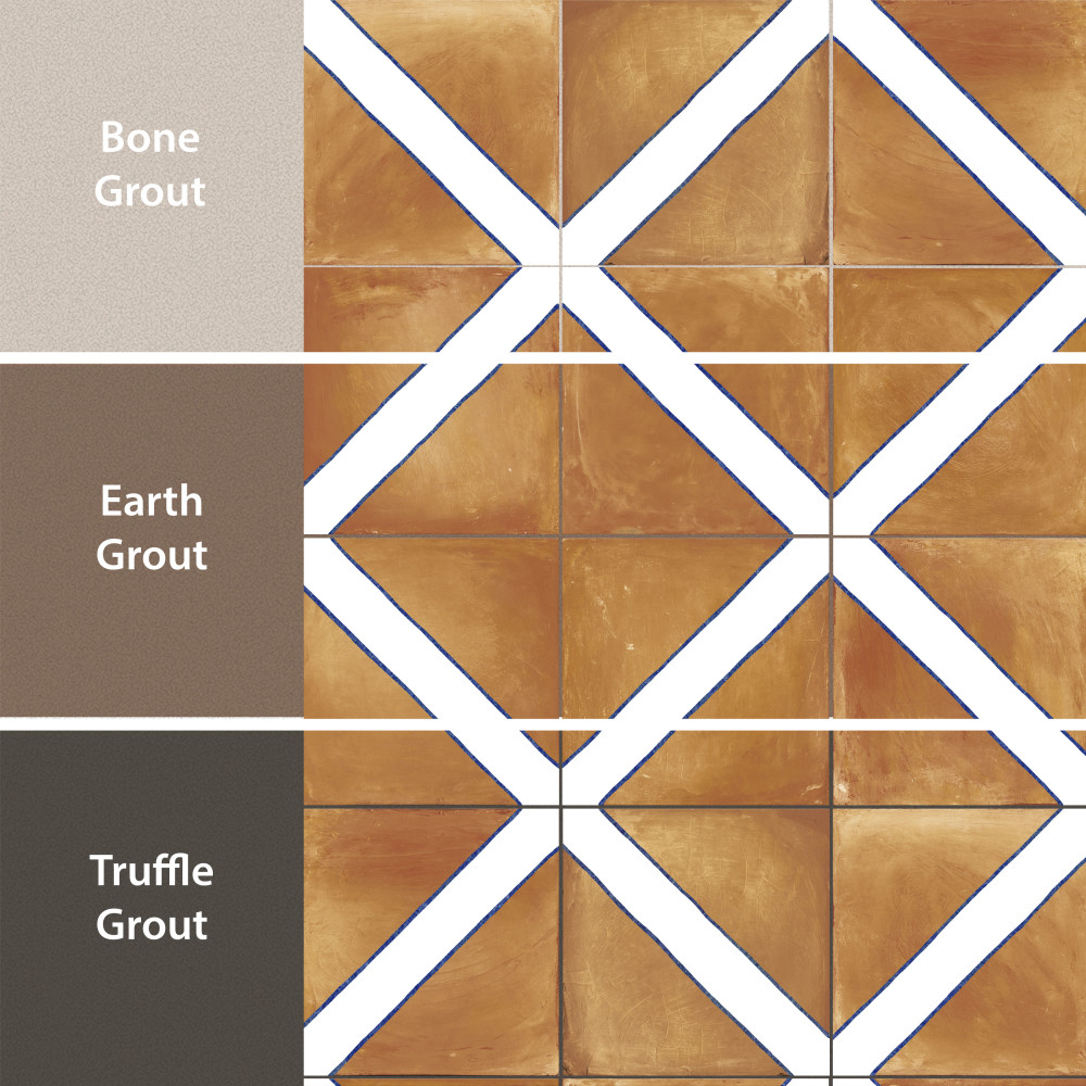Sentier des Ocres Treillis Blue 7-7/8 in. x 7-7/8 in. Porcelain Floor and Wall Tile
