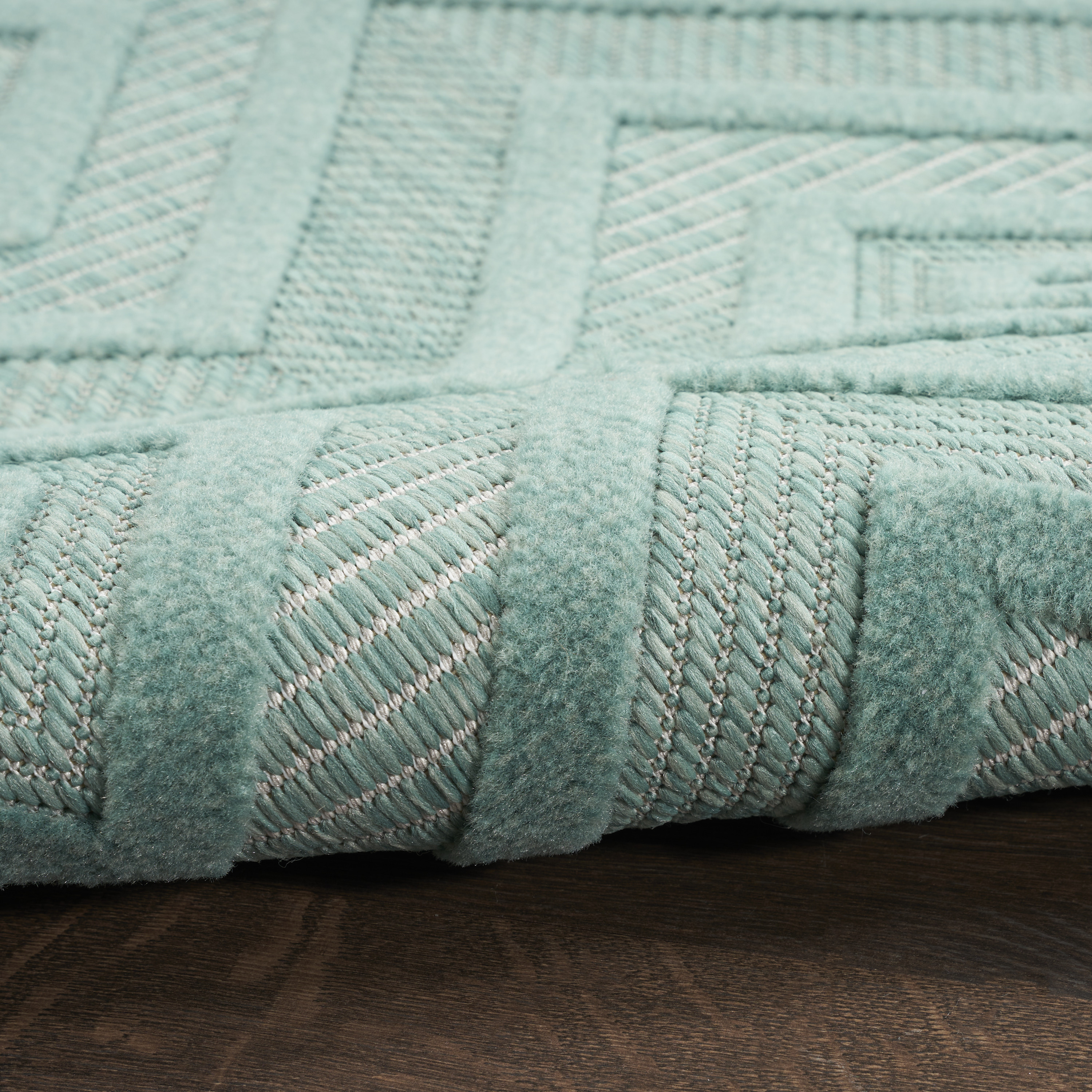 Nourison Versatile 9' x 12' Aqua Teal Modern Rug