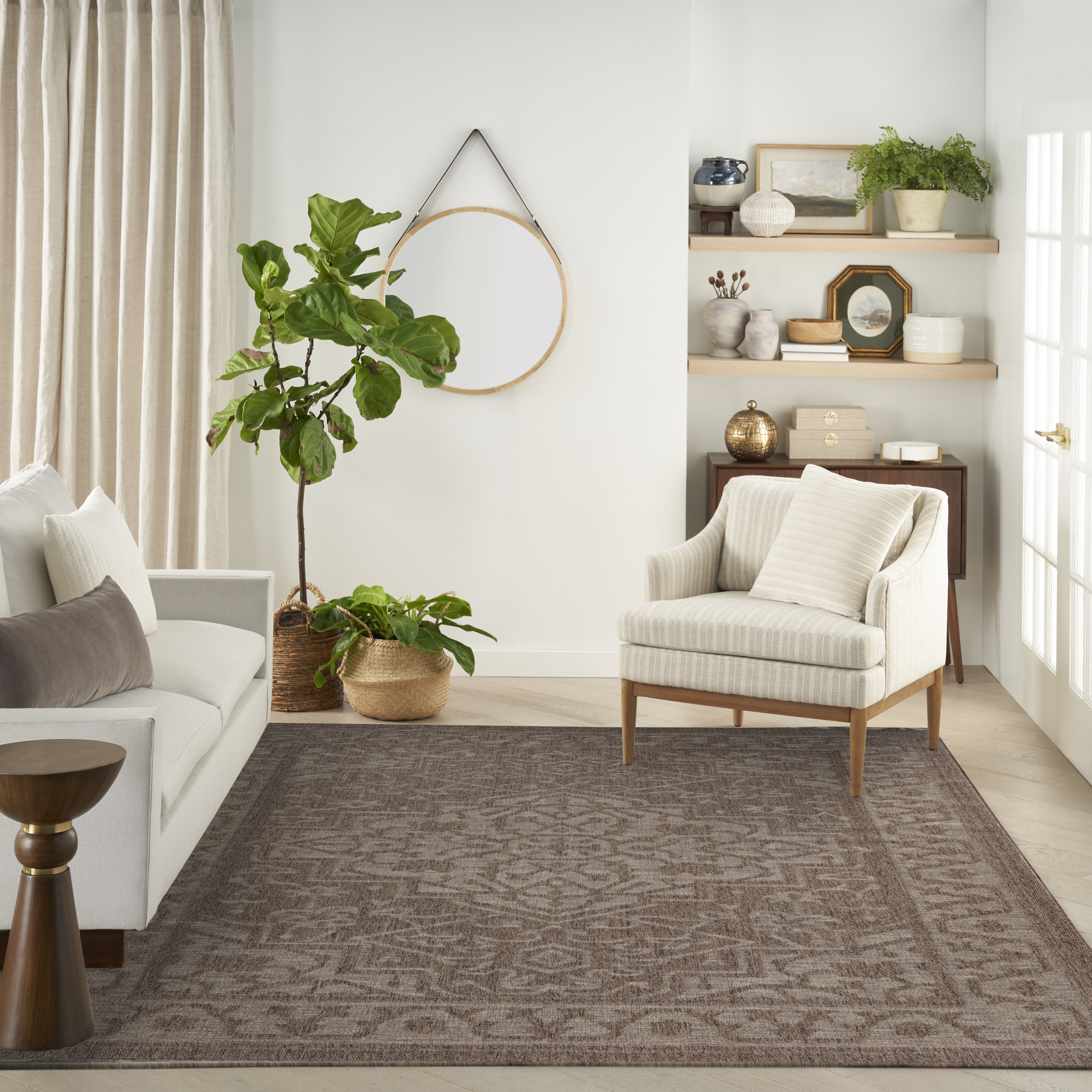 Nourison Tulum 9' x 12' Brown Outdoor Rug