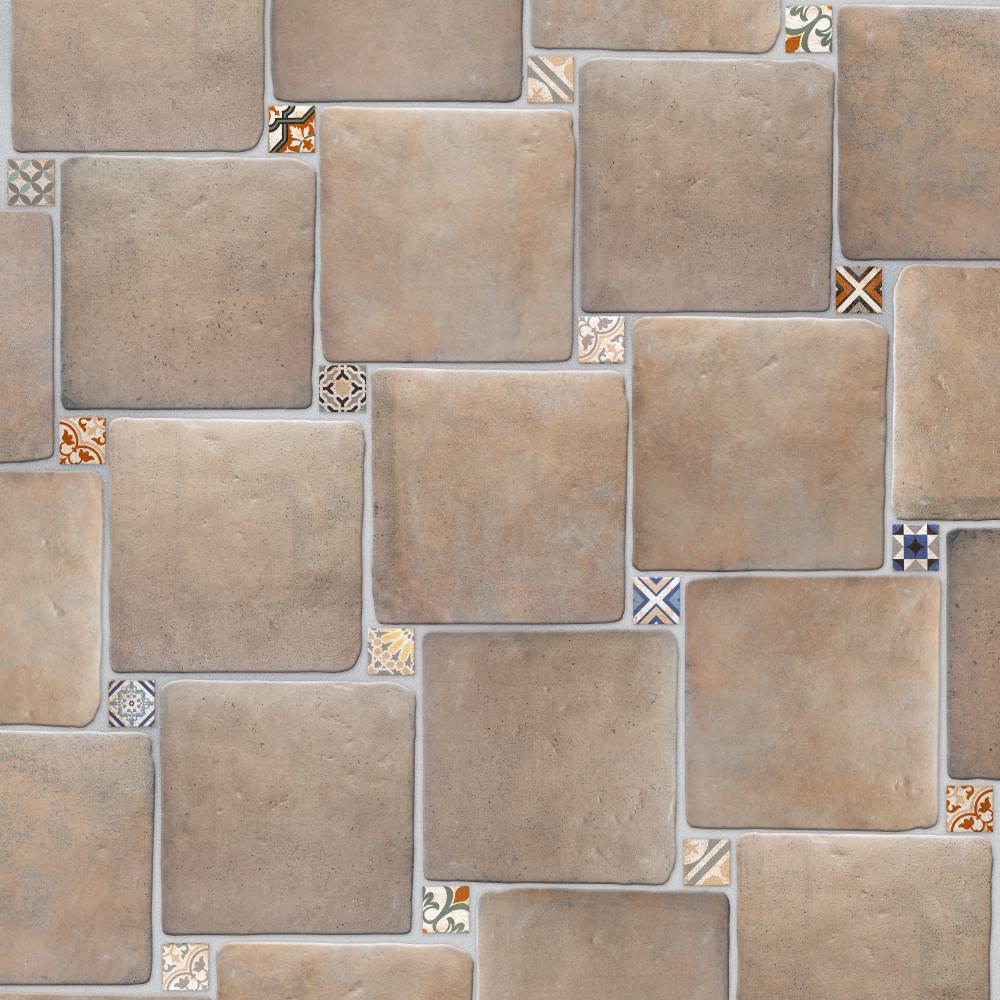 Benisa Marelle Teja with Paladio Taco 11-7/8 in. x 14 in. Porcelain Floor and Wall Tile